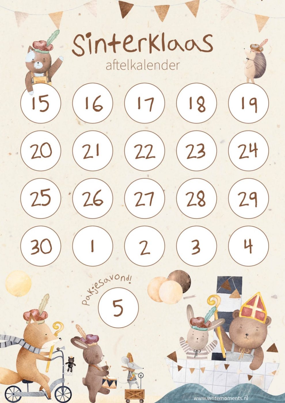 Aftellen tot 5 december met onze gratis sinterklaas aftelkalender